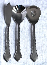 CELLO Oneida Community Stainless Butter Knife, Sugar Spoon, Jelly Server