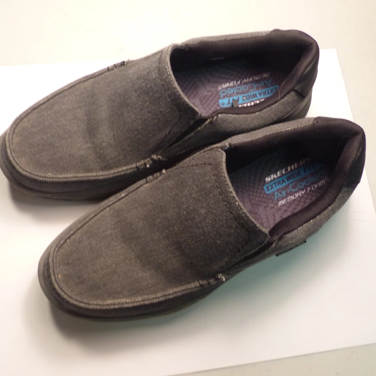 Skechers Mens Larson Bolten Mens 11.5 Memory Foam Black Canvas Slip On Loafers Amazon.com | Skechers USA Men main image 3