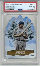 2024 TOPPS HOLIDAY EVERGREEN #EG22 BABE RUTH YANKEES PSA 10 LOW POP VERY RARE