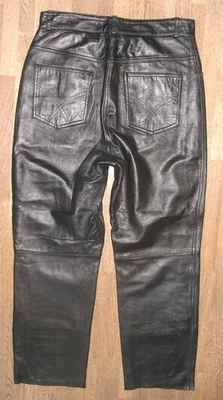 - CANDA - Damen LEDERJEANS / Lederhose in schwarz aus Lamm- Nappaleder in Gr. 42 - Bild 1 von 4