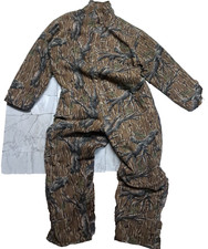 Vintage 90s Cabela's Mossy Oak Camo Coveralls Mens 2XL Tall Hunting USA Made