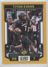 2023 Score Rookies Gold Tiyon Evans #336 m5e