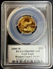 2000-W $10 GOLD AMERICAN EAGLE REAGAN LEGACY  SERIES PCGS PR69DCAM #62