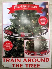 Mr. Christmas Animated TRAIN AROUND THE TREE LED Light Sounds NIB