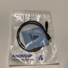 Andnova USB-C to 8 pin connector 2 Feet Cable Fast Charge Fabric Nylon Braided