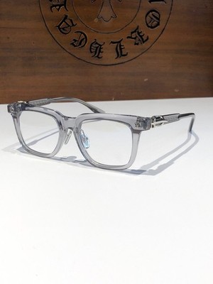 New Chrome Hearts CH8127 Grey Eyeglasses Frame 52-20-150 Luxury Glasses