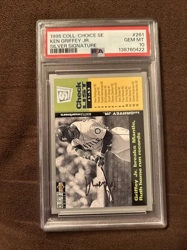 Ken Griffey Jr Coll Choice SE #261 Silver Signature Gem Mint PSA 10 Low Pop