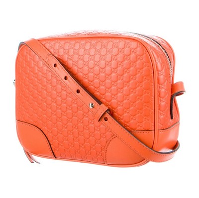 Soft Gucci Microguccissima Bree Messenger Bag Sun Orange