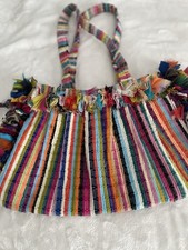 Woven Tapestry Large Shoulder Bag Colorful Artsy Eclectic Indie Boho read Desc