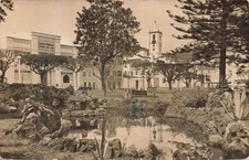 Horta Faial Azores Jardim da Pra�a-Escola Primaria 1930s Photo Postcard