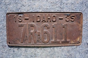 1935 VALLEY County IDAHO License Plate