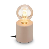 Briloner Tischlampe Keramikfuß E27 10W Nachttischlampe Schreibtischlampe Beige
