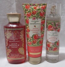 Bath Body Works Vera Bradley Wash Cream Mist Set 3 PEACH BLOSSOM NECTAR
