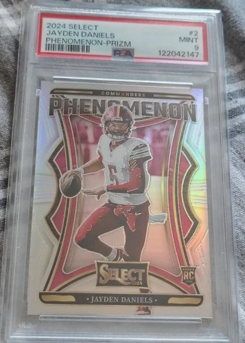 2024 PANINI SELECT PHENOMENON PRIZM #2 JAYDEN DANIELS ROOKIE RC PSA 9