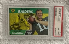 1968 Topps George Blanda #142 PSA NM-MT! RAIDERS! HOF!