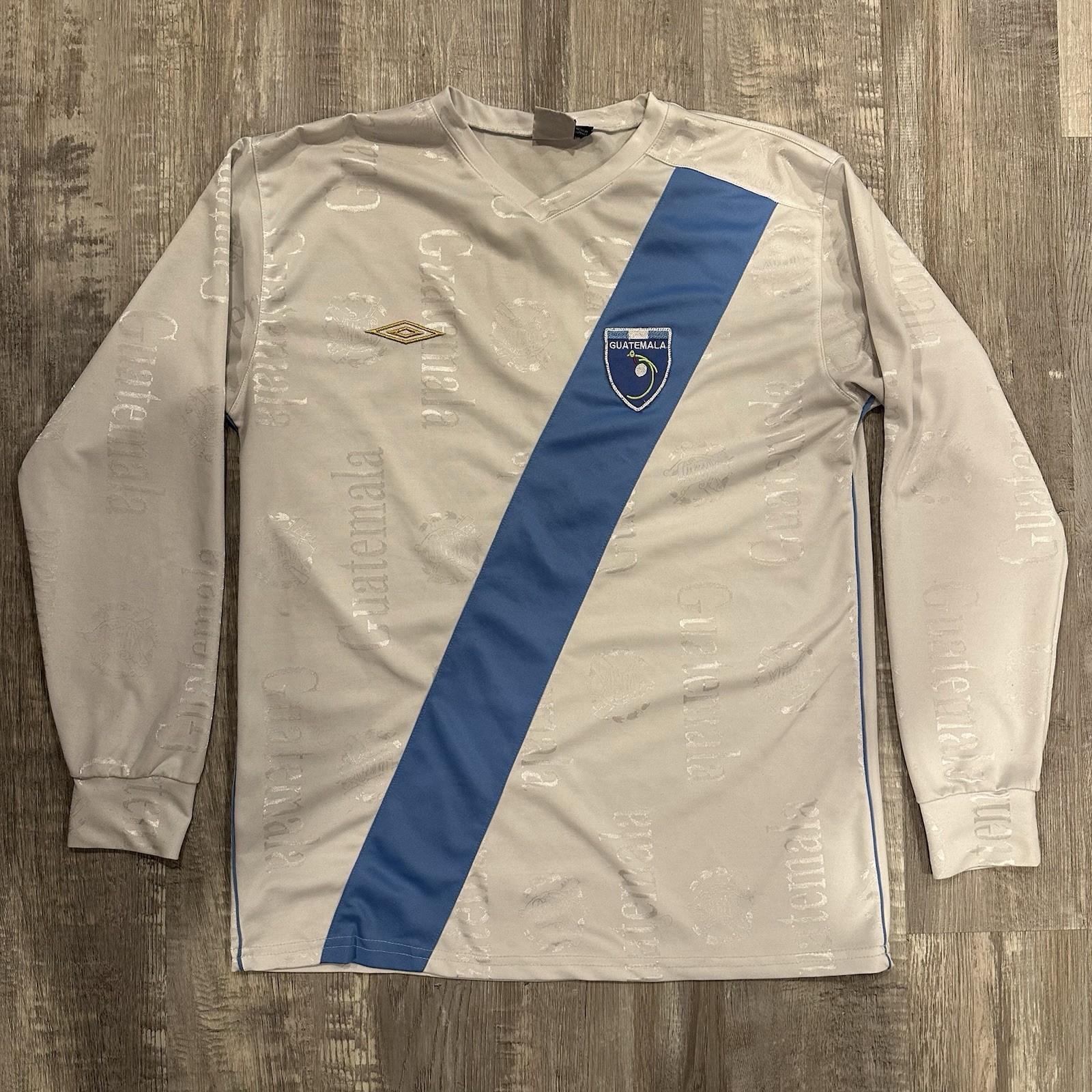 Vintage 90s Umbro Guatemala Long Sleeve Soccer Jersey Men’s L White Football