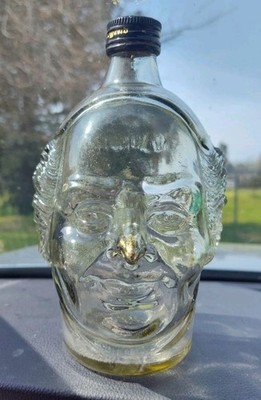 Old Monk Bottle Vintage Glass Bottle Unique Head Rum Bottle Mohan Meakin Limited