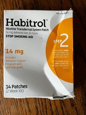 Habitrol Nicotine Patches Step 2 14mg Transdermal System Box of 14 Patches
