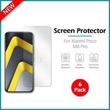 6x For Xiaomi Poco M8 Pro Screen Protector w/ cloth