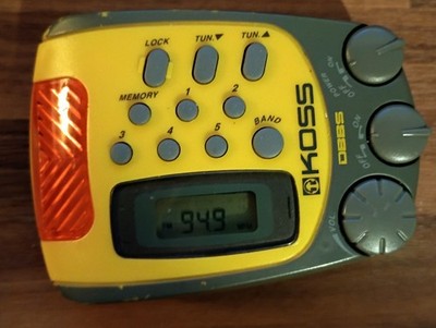 Koss Yellow Portable Radio AM/FM Model PP257 DBB Tested & Working Retro Audio