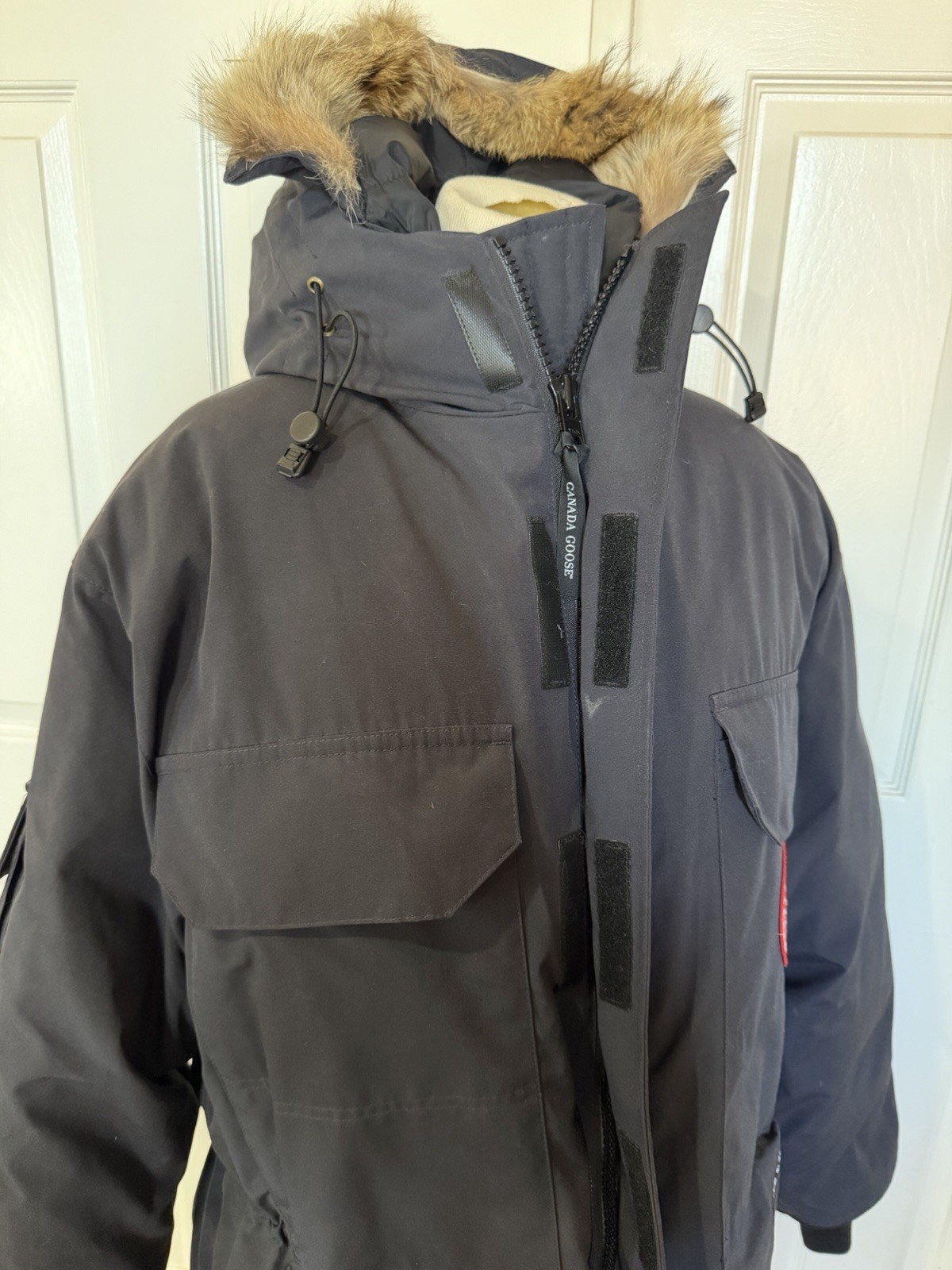 Men's Canada Goose Expedition Parka 4565M Navy Down Jacket Size L NWT.  thumbnail 6