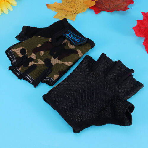 1 Pair Kids Sports Half Finger Sports Mountain Climbing Gloves Cycling Gloves d
