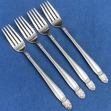 Danish Princess Silverplate by Holmes and Edwards Set of 4 Grill / Viande Forks 