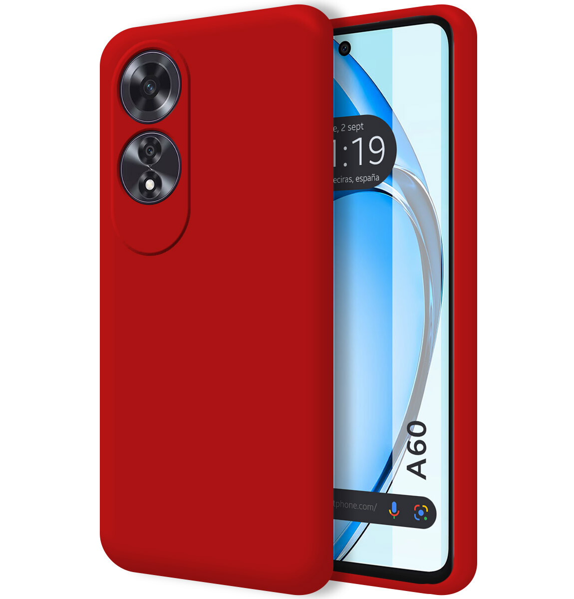 Cover Silicone Liquido Ultra Morbida per Oppo A60 4G Colore Rossa