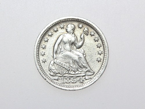 1854 5C SEATED LIBERTY HALF DIME