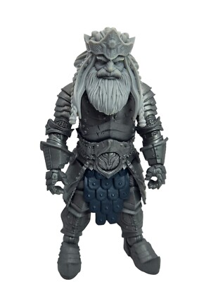 Custom 3d Printed King Rockhurst Dwarf Head For Mythic Legions 1/12 Scale 