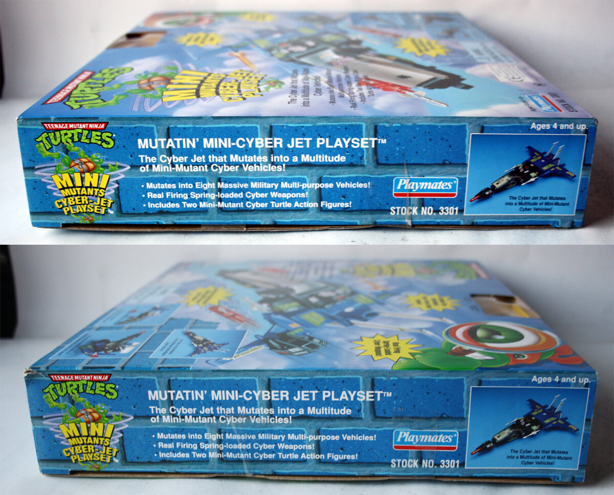 VERY RARE VINTAGE 1995 TMNT MINI MUTANTS NINJA TURTLES CYBER JET