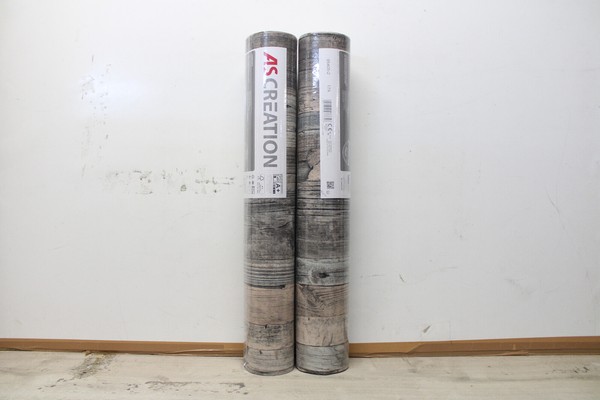 2 Rollen Vliestapete As Creation 95405-2 Beige/ Braun Holz Optik-image