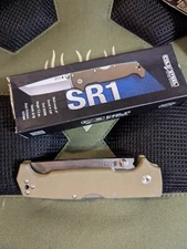 Cold Steel SR1 Folder 4.0 In Tanto Blade Od Green G-10 Handle