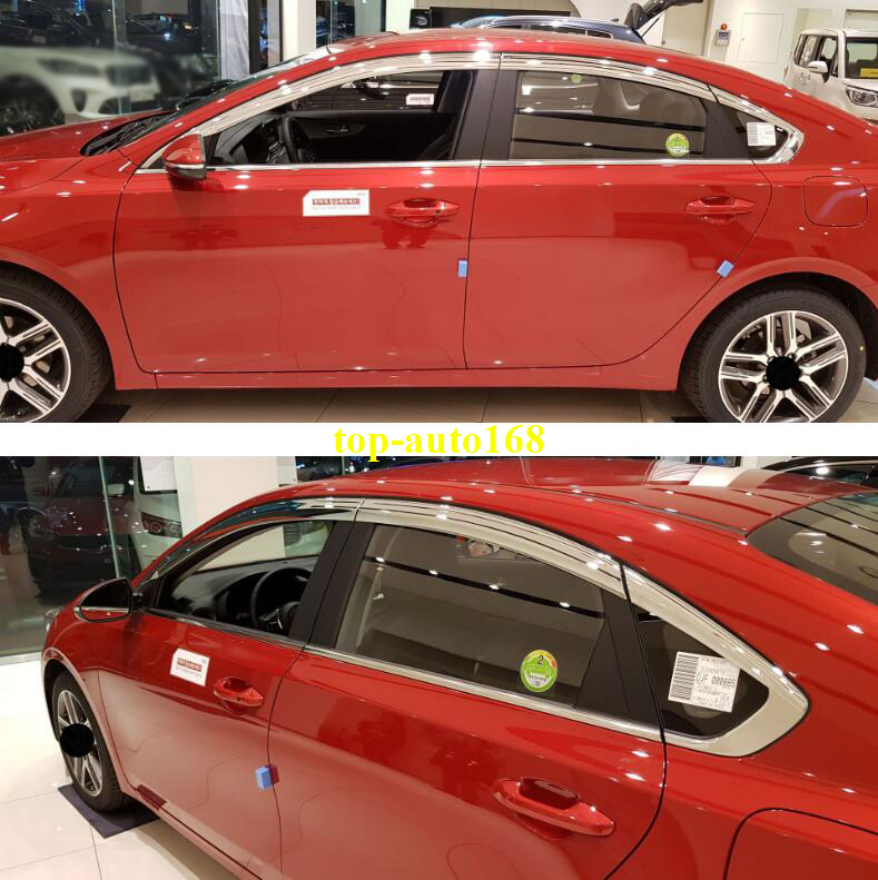 For Kia Forte 20192023 Chrome Window Visor Vent Sun Shade Rain Guard