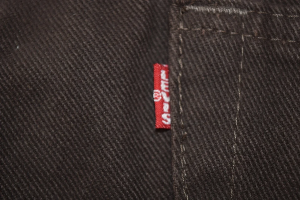 Vintage Levis 501 Jeans Retro Big E Button Fly 34 x 28 80s Brown c.1988 - Image 4 of 4