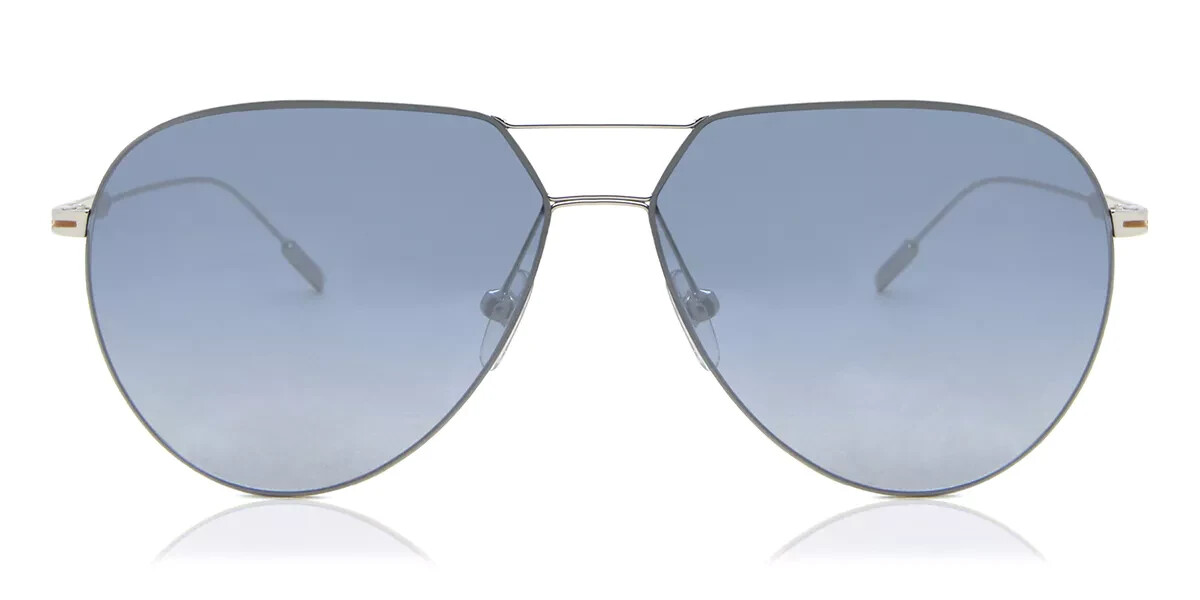 Ermenegildo Zegna EZ0185 16X Серебристая металлическая оправа солнцезащитных очков-авиаторов 60-12-145 sd*