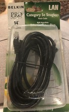 CAT5e Belkin Ethernet Modem cable Snagless GigaBit Patch Cable RJ45M Black 14ft