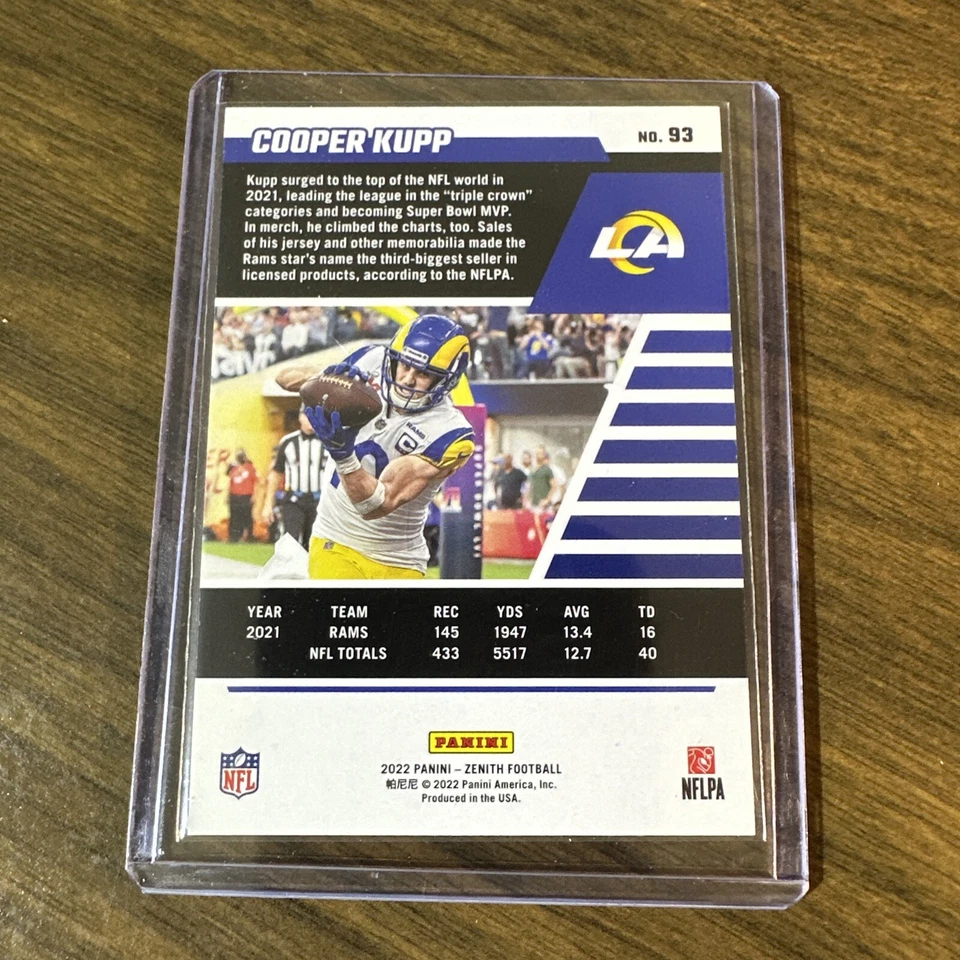 2022 Panini Zenith Base Cooper Kupp Los Angeles Rams Bronze #10/35 - Image 3 of 3