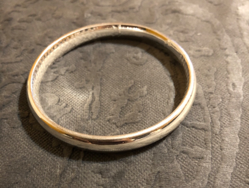 999 Sterling Silver Bracelet with inscription on inner rim 46 grams - Picture 2 of 9