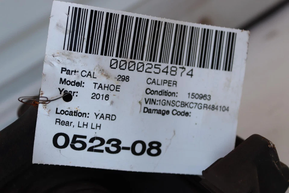 Pinza de freno trasera izquierda del lado del conductor Chevy Tahoe 2007-2020 con manguera OEM Foto 4 de 4