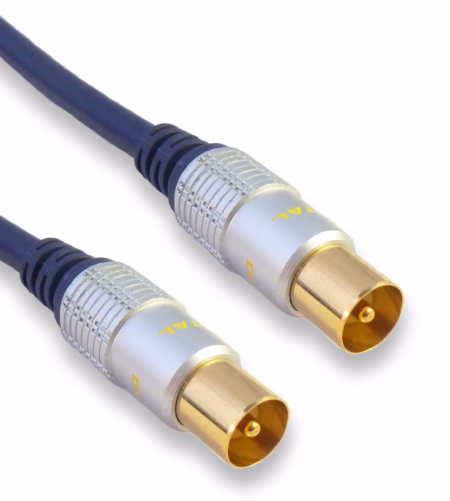 Premium Gold 3m M-M TV Aerial Lead RF Coaxial Aerial Antenna Cable 9.84ft
