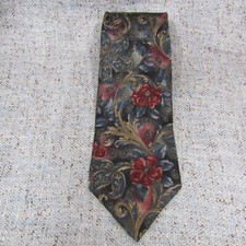 Henry Grethel Men's Neck TieBlue Red Floral W:4" BY L:57.25"