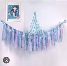 Stuffed Animal Net or Hammock with LED Light and Colorful Lace Tassels, Stuffed