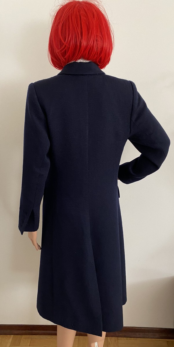 Authentic 🔥HERMES 🔥Vintage Wool Navy Rare Coat. Lining