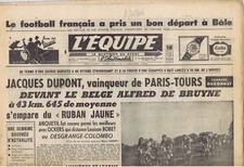 L'équipe 2958 journal 10/10/1955 Paris-Tours Dupont Football France Suisse Vespa
