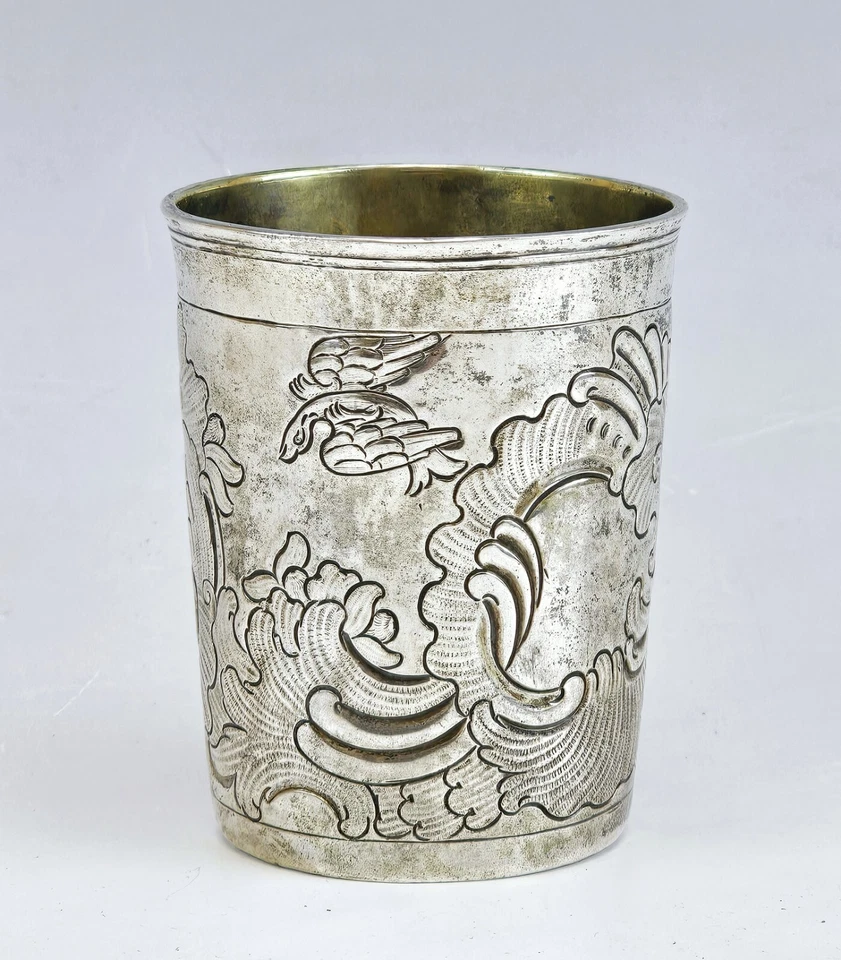 Большой русский серебряный стакан 18C - Изображение 3 из 4