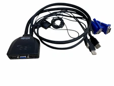 Tripp Lite B032-VU2 2-Port USB/VGA Cable KVM Switch w/ Remote