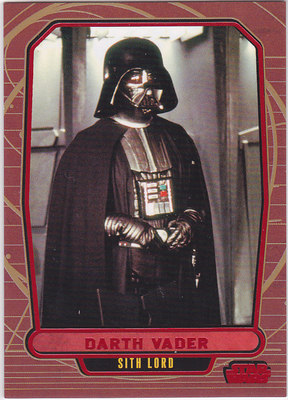 STAR WARS GALACTIC FILES SERIES 1 RED PARALLEL INSERT #99 DARTH VADER 32/35 RARE