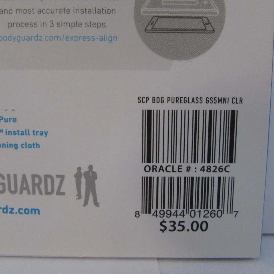 BodyGuardz Pure Tempered Glass Screen Protector Samsung Galaxy S5 Mini Brand New - Image 3 of 4