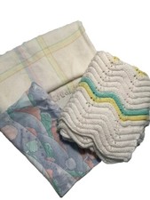 Vintage Baby Blankets Lot of 3 All 3 Different One Hand Knitted